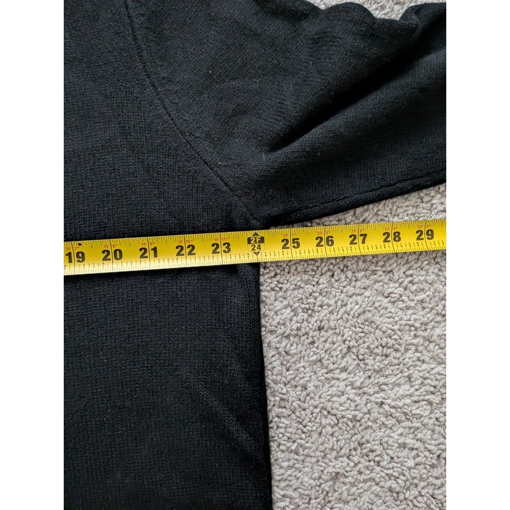 Quince Mongolian Cashmere Boxy Crewneck Sweater Womens Large Black NWT - Picture 8 of 8